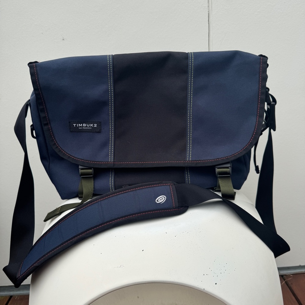 Timbuk2 Navy and Black Messenger Bag